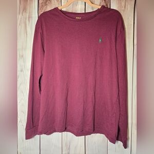 Polo by Ralph Lauren Men's Burgundy Long Sleeve Shirt Size Large